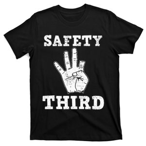 Funny Missing Finger Safety Third Fireworks July 4th Joke T-Shirt