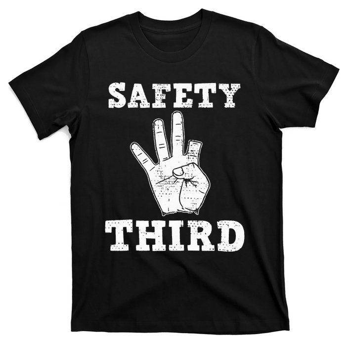 Funny Missing Finger Safety Third Fireworks July 4th Joke T-Shirt