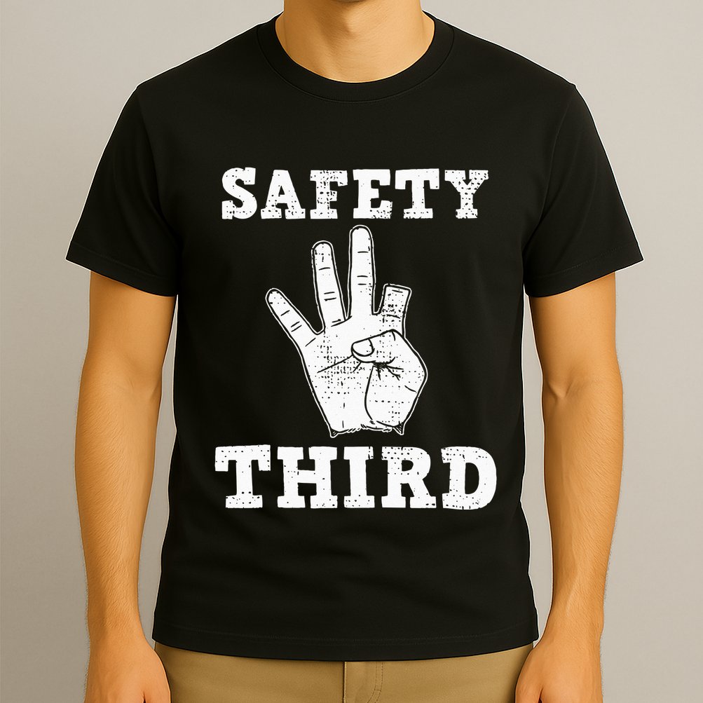 Funny Missing Finger Safety Third Fireworks July 4th Joke T-Shirt