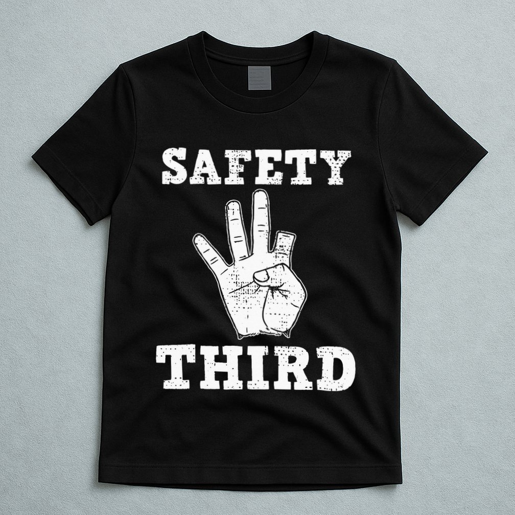 Funny Missing Finger Safety Third Fireworks July 4th Joke T-Shirt
