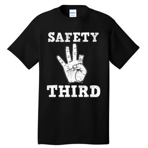 Funny Missing Finger Safety Third Fireworks July 4th Joke Tall T-Shirt