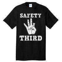 Funny Missing Finger Safety Third Fireworks July 4th Joke Tall T-Shirt