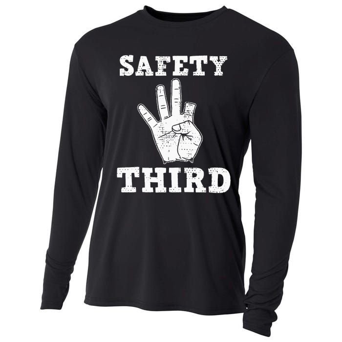 Funny Missing Finger Safety Third Fireworks July 4th Joke Cooling Performance Long Sleeve Crew