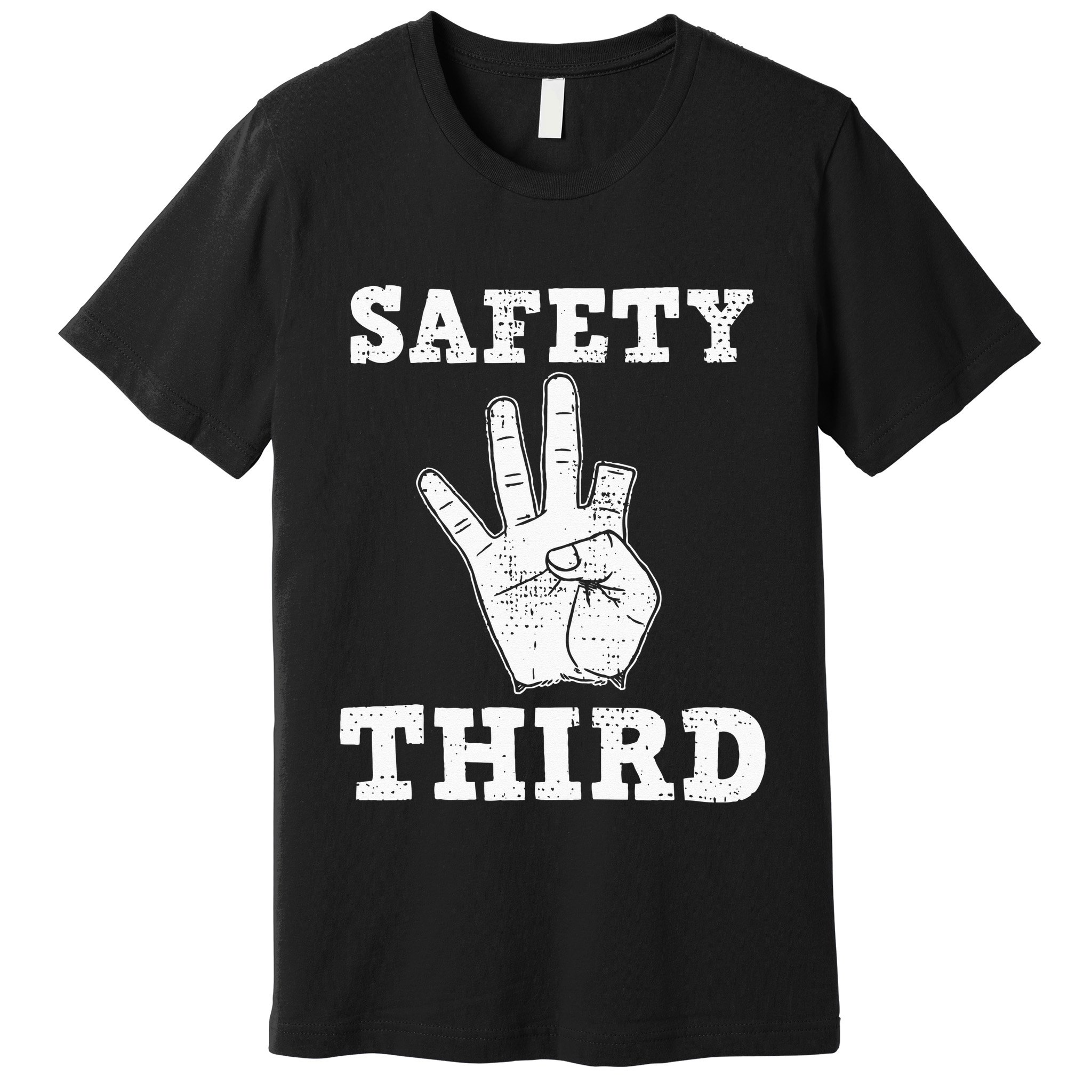 Funny Missing Finger Safety Third Fireworks July 4th Joke Premium T-Shirt