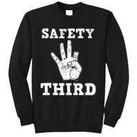 Funny Missing Finger Safety Third Fireworks July 4th Joke Tall Sweatshirt