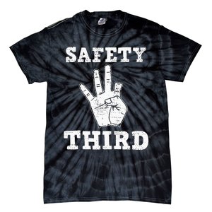 Funny Missing Finger Safety Third Fireworks July 4th Joke Tie-Dye T-Shirt