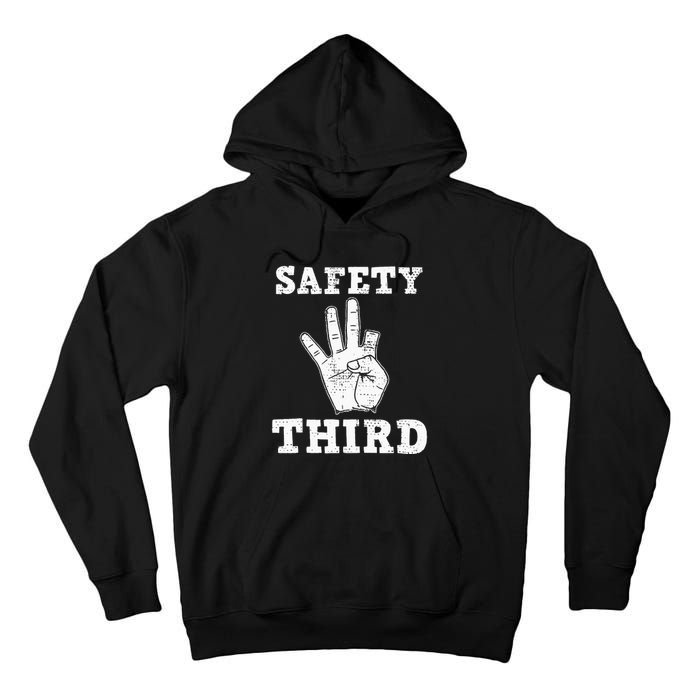 Funny Missing Finger Safety Third Fireworks July 4th Joke Tall Hoodie