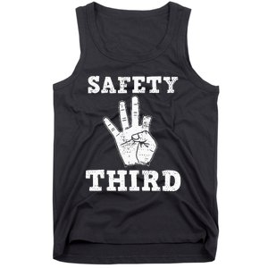 Funny Missing Finger Safety Third Fireworks July 4th Joke Tank Top