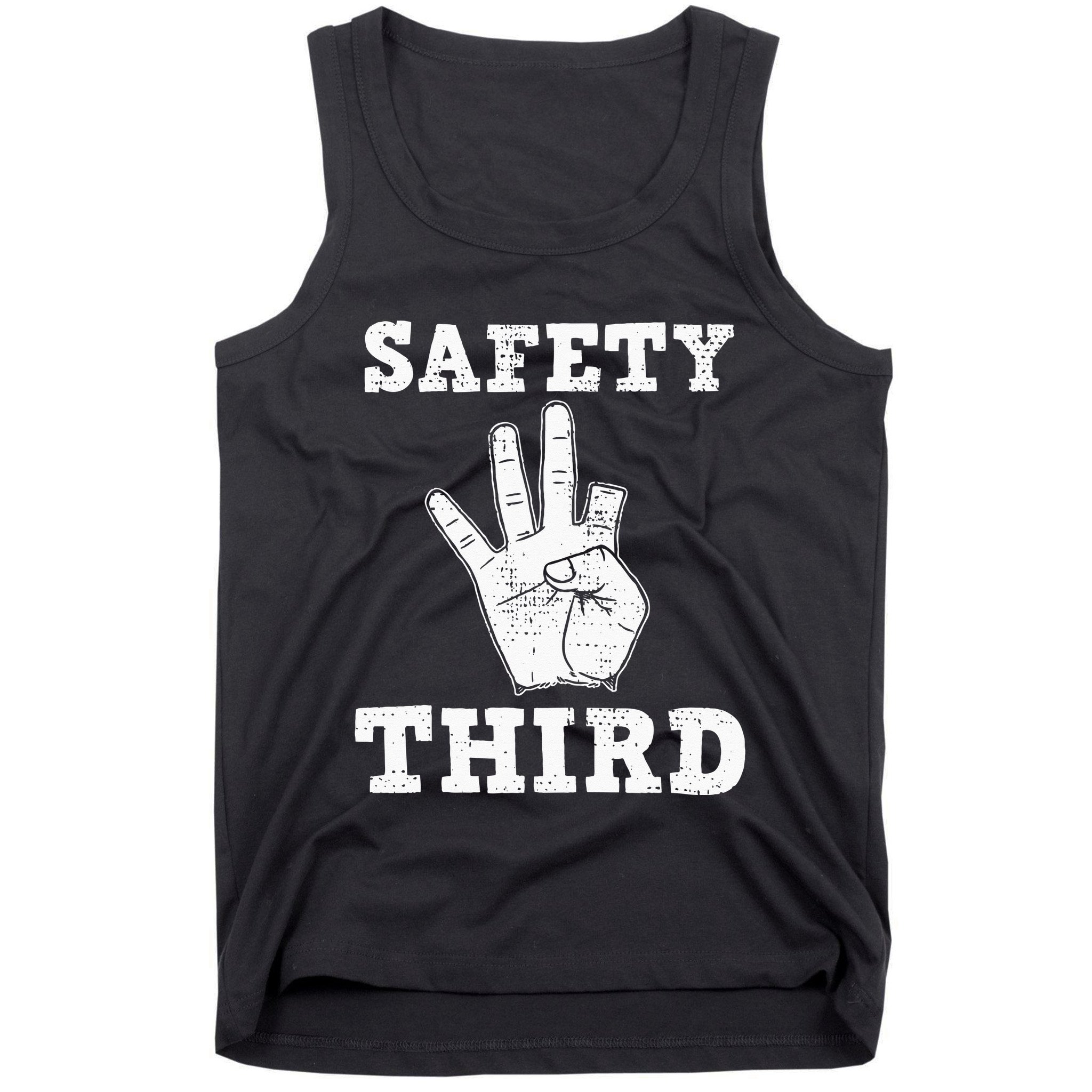 Funny Missing Finger Safety Third Fireworks July 4th Joke Tank Top