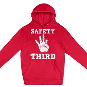 Funny Missing Finger Safety Third Fireworks July 4th Joke Premium Pullover Hoodie