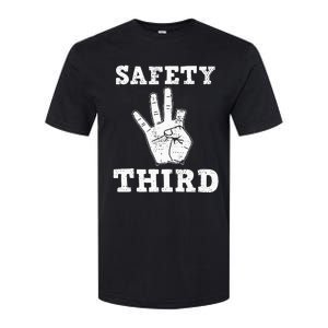 Funny Missing Finger Safety Third Fireworks July 4th Joke Softstyle CVC T-Shirt