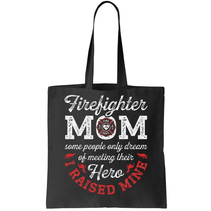 Firefighter Mom Firewoman Proud Moms Mothers Day Vintage Tote Bag