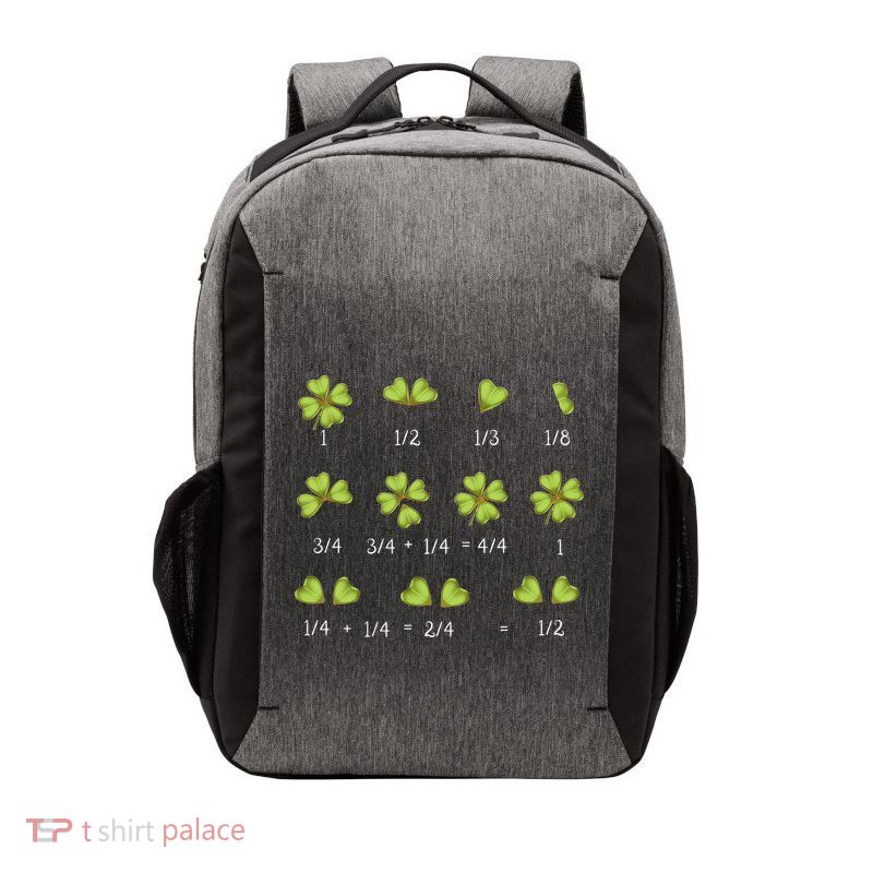 Funny Math Fractions Clover Lucky St. PatrickS Day Vector Backpack