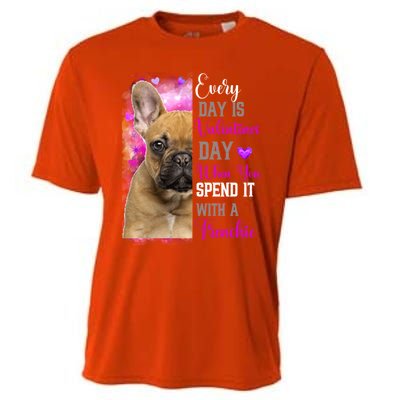 Frenchie Mom Funny Valentines Day Dog Lovers French Bulldog Gift Cooling Performance Crew T-Shirt