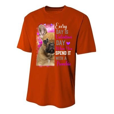 Frenchie Mom Funny Valentines Day Dog Lovers French Bulldog Gift Performance Sprint T-Shirt