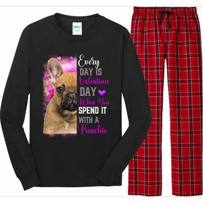 Frenchie Mom Funny Valentines Day Dog Lovers French Bulldog Gift Long Sleeve Pajama Set