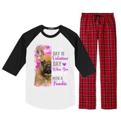 Frenchie Mom Funny Valentines Day Dog Lovers French Bulldog Gift Raglan Sleeve Pajama Set