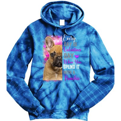 Frenchie Mom Funny Valentines Day Dog Lovers French Bulldog Gift Tie Dye Hoodie