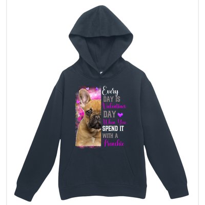 Frenchie Mom Funny Valentines Day Dog Lovers French Bulldog Gift Urban Pullover Hoodie