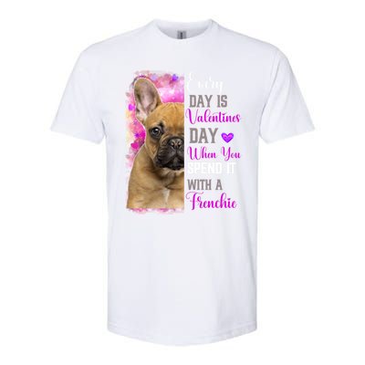 Frenchie Mom Funny Valentines Day Dog Lovers French Bulldog Gift Softstyle CVC T-Shirt