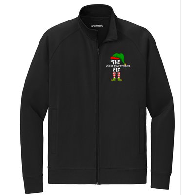 Funny Matching Family Christmas The Nurse Practitioner Elf Gift Stretch Full-Zip Cadet Jacket