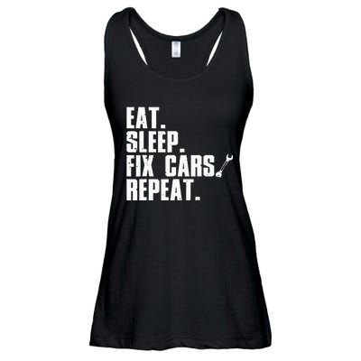 Funny Mechanic For Dad Auto Garage Automobile Car Lover Ladies Essential Flowy Tank