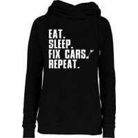 Funny Mechanic For Dad Auto Garage Automobile Car Lover Womens Funnel Neck Pullover Hood