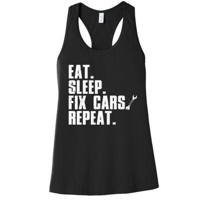 Funny Mechanic For Dad Auto Garage Automobile Car Lover Women's Racerback Tank