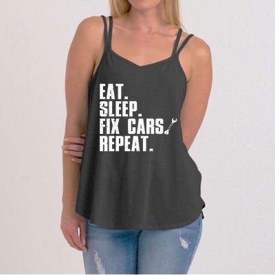 Funny Mechanic For Dad Auto Garage Automobile Car Lover Women's Strappy Tank