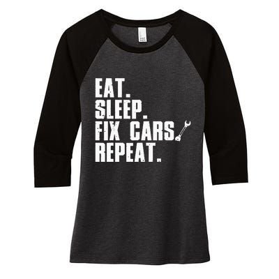 Funny Mechanic For Dad Auto Garage Automobile Car Lover Women's Tri-Blend 3/4-Sleeve Raglan Shirt