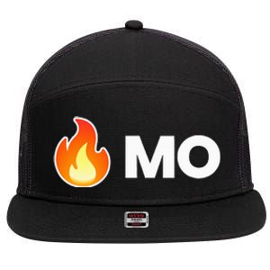 Fire Mo 7 Panel Mesh Trucker Snapback Hat