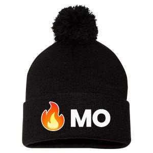 Fire Mo Pom Pom 12in Knit Beanie