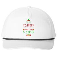 Four Main Food Groups Candy Canes Candy Corns Syrup Elf Snapback Five-Panel Rope Hat