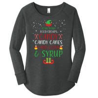 Four Main Food Groups Candy Canes Candy Corns Syrup Elf Women's Perfect Tri Tunic Long Sleeve Shirt