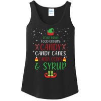 Four Main Food Groups Candy Canes Candy Corns Syrup Elf Ladies Essential Tank