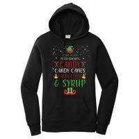 Four Main Food Groups Candy Canes Candy Corns Syrup Elf Women's Pullover Hoodie