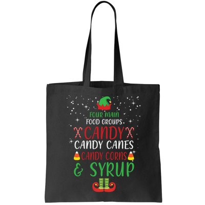 Four Main Food Groups Candy Canes Candy Corns Syrup Elf Bag
