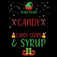 Four Main Food Groups Candy Canes Candy Corns Syrup Elf 16oz Travel Tumbler