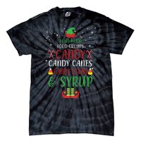 Four Main Food Groups Candy Canes Candy Corns Syrup Elf Tie-Dye T-Shirt