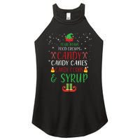 Four Main Food Groups Candy Canes Candy Corns Syrup Elf Women's Perfect Tri Rocker Tank