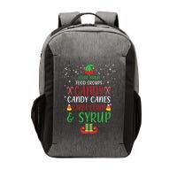 Four Main Food Groups Candy Canes Candy Corns Syrup Elf Vector Backpack