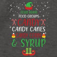 Four Main Food Groups Candy Canes Candy Corns Syrup Elf Vector Backpack