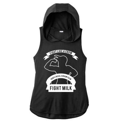 Fight Milk Ladies PosiCharge Tri-Blend Wicking Draft Hoodie Tank