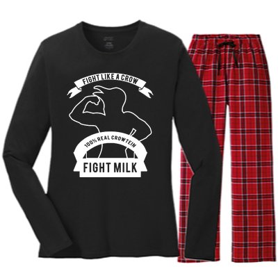 Fight Milk Women's Long Sleeve Flannel Pajama Set 