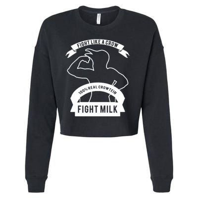 Fight Milk Cropped Pullover Crew