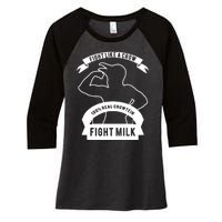 Fight Milk Women's Tri-Blend 3/4-Sleeve Raglan Shirt