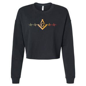 Freemason Masonic Fraternal Freemasonry Square Compass Cropped Pullover Crew