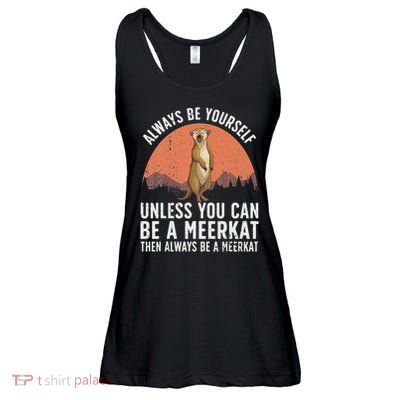 Funny Meerkat For Women Zoo Animal Ferret Meerkat Lovers Ladies Essential Flowy Tank