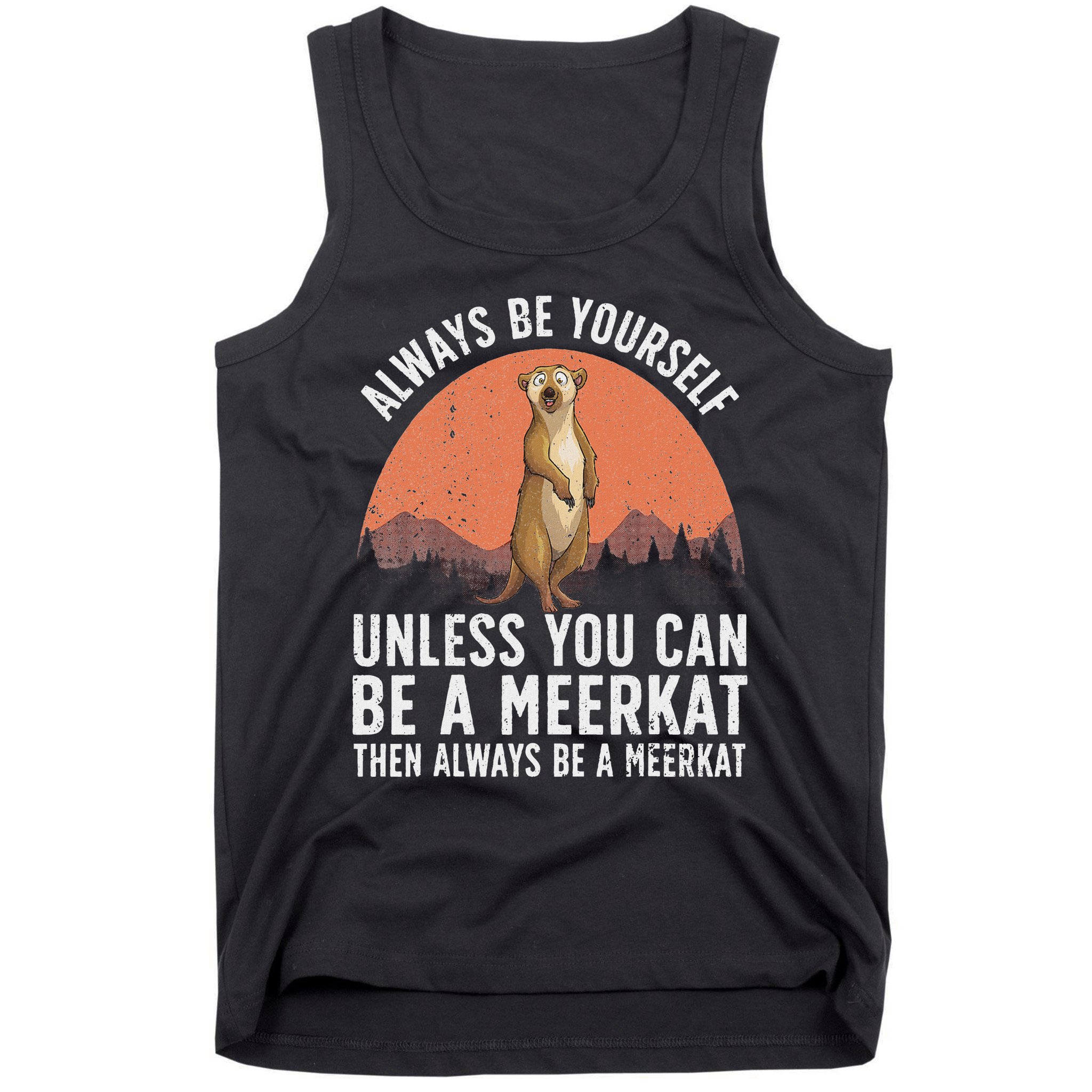 Funny Meerkat For Women Zoo Animal Ferret Meerkat Lovers Tank Top