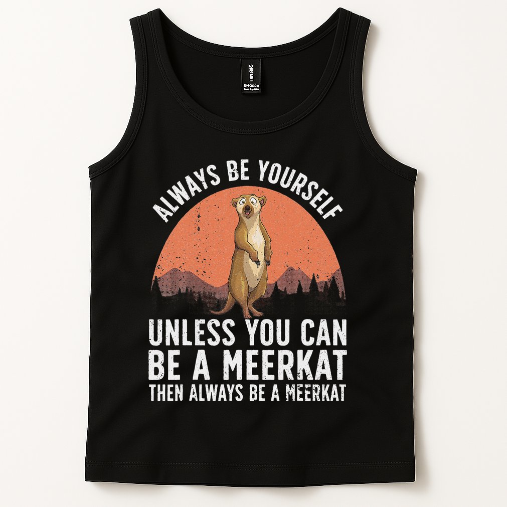 Funny Meerkat For Women Zoo Animal Ferret Meerkat Lovers Tank Top
